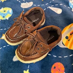 Sperry Kids Tan Moccasins